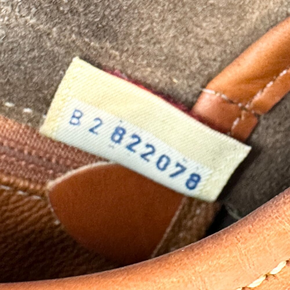 Vintage Dooney & Bourke Porthole Clutch Shoulder Bag Taupe/Tan AWL Rare - Picture 9 of 13